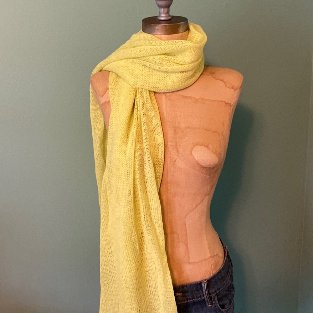 C. Cahsmere Lime Green Scarf